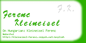 ferenc kleineisel business card